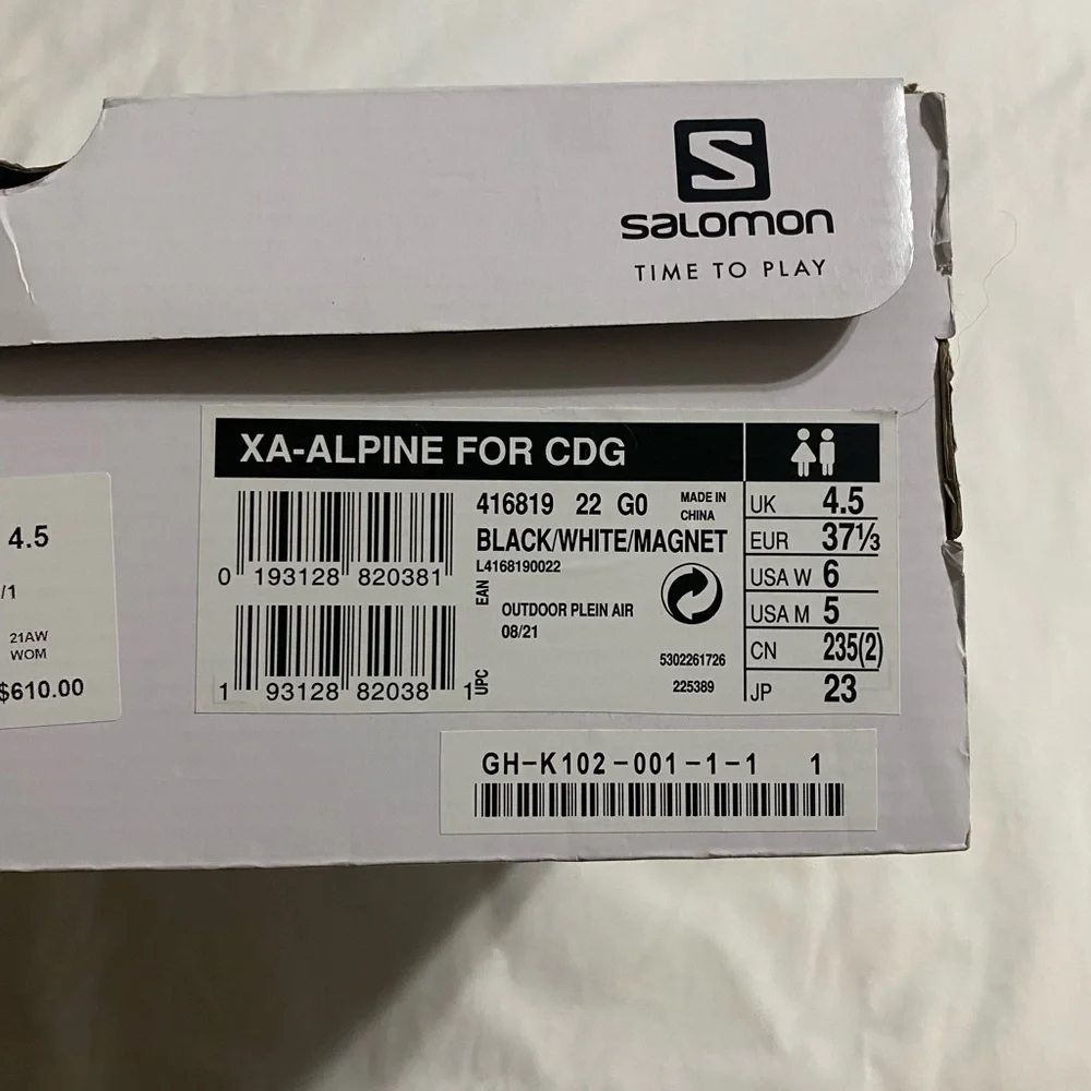Comme Des Garçon x Salomon Logo Print High Top Sneakers - Picture 11 of 11